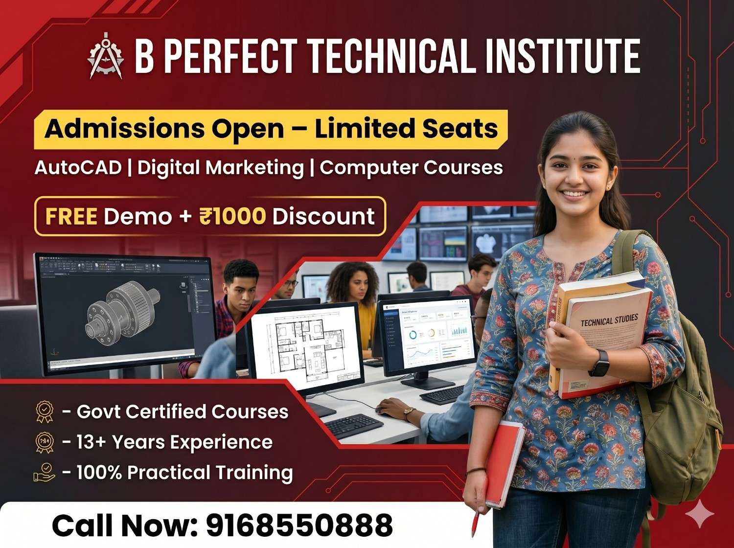 Indian students in B Perfect Institute
